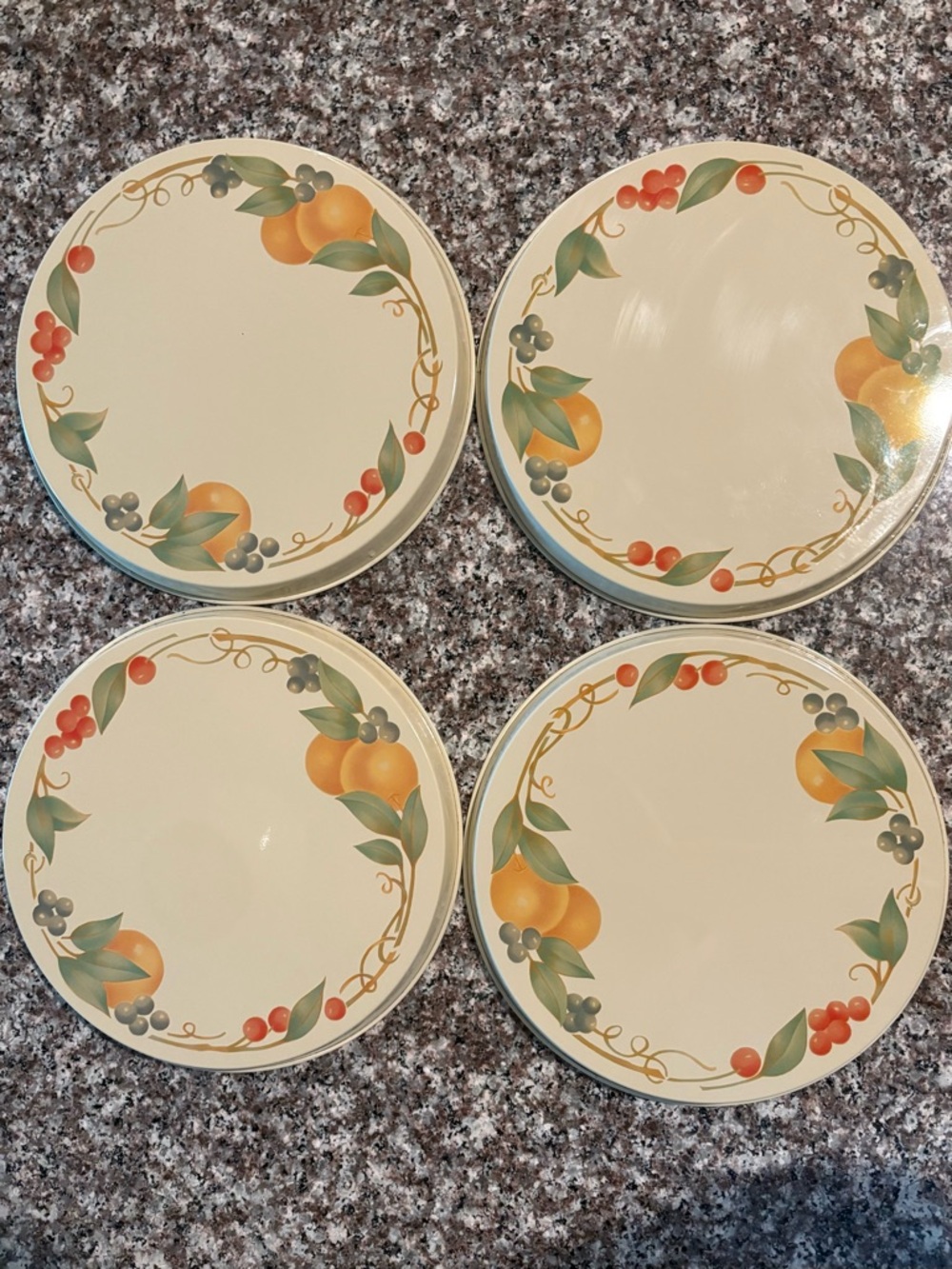 Vintage tin stove top burner covers - Set of 4